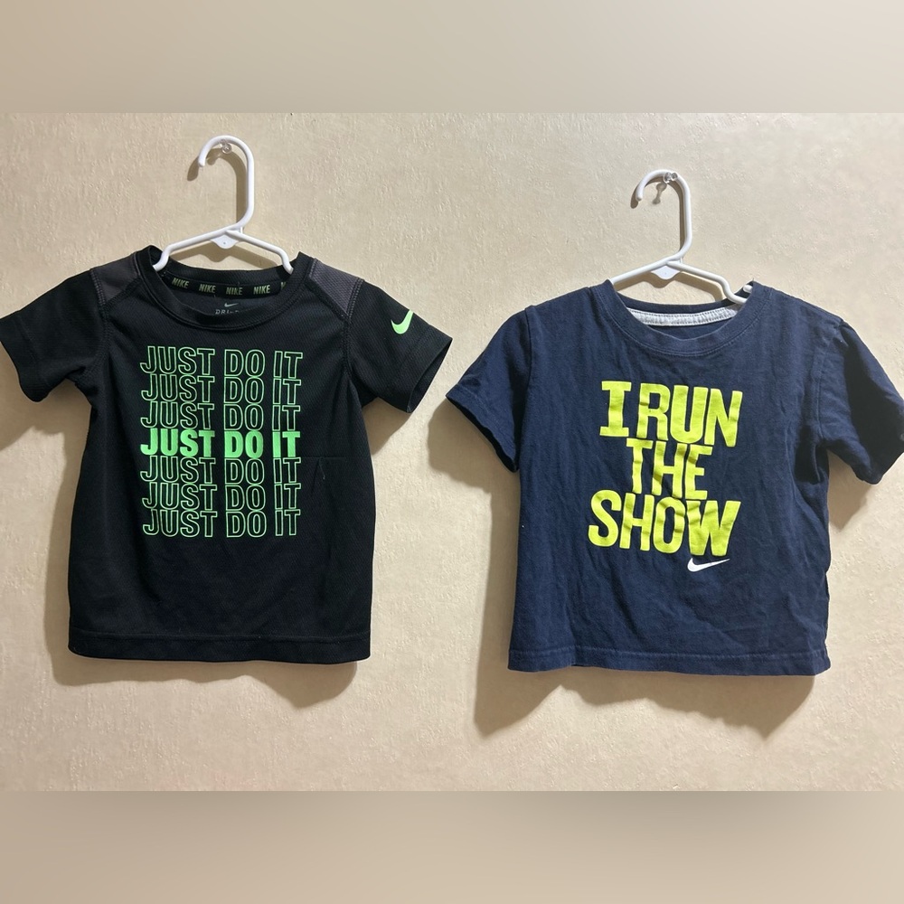 Nike Kids Black and Blue Graphic Tees